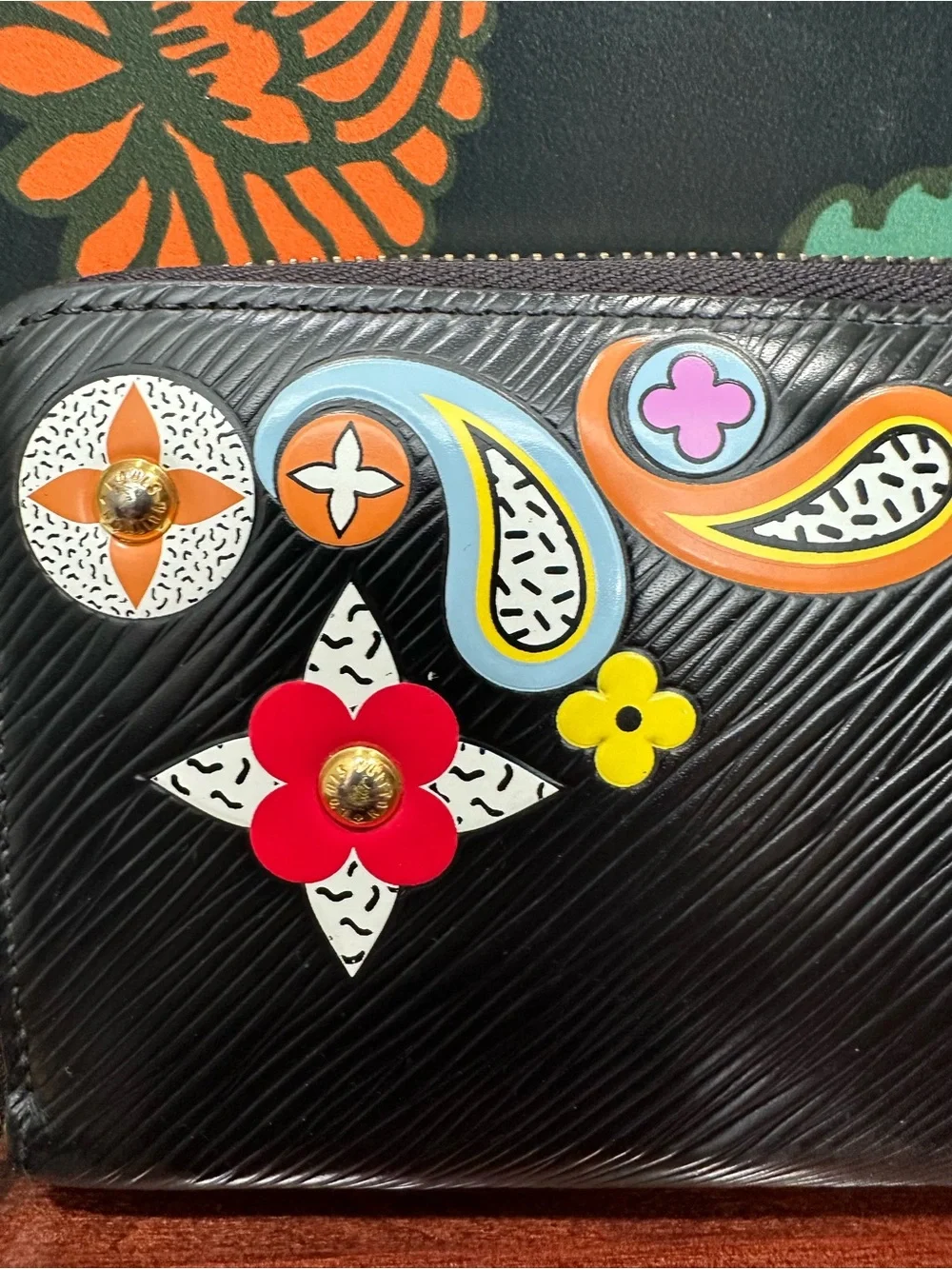 Louis Vuitton M62296 Epi Blooming Flowers Zippy Wallet Black